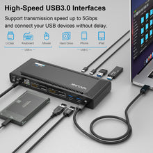 WAVLINK Universal USB C Laptop Docking Station Dual Monitors 5K/4K@60Hz with 65W Host Charging for Thunderbolt 4/3, USB-C Windows, Mac, Chrome, Ubuntu 20.04,22.04(2HDMI, 2DP, 6USB 3.0, 1Gbps Ethernet