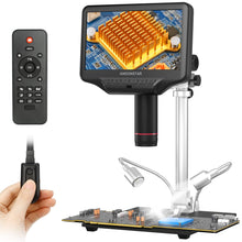 Andonstar AD407 Pro 3D HDMI Soldering Digital Microscope with Pro Metal Stand 4MP UHD and 7 inch Adjustable LCD Screen USB Video Microscopes for Phone Repairing SMT SMD DIY