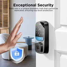 TCL D1 Pro Palm Vein Smart Lock, Keyless Entry Door Lock, Upgraded Rechargeable Battery, Front Door Smart deadboalt, App Remote Control, Auto-Lock, Waterproof, Works with Alexa