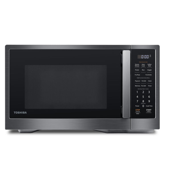 TOSHIBA ML4-EM12PA(BS) Countertop Microwave Oven with Stylish Design As Kitchen Essentials, Smart Sensor, 13 Auto Menus&Mute Function, 1.2 Cu Ft with 12.4" Turntable, 1000W, Black Stainless Steel