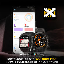 CARBINOX Blaze Smart Watch with GPS (Sport Mode), Rugged Fitness Tracker Waterproof IP69K, Compatible with Android and iOS, 170+ Sports Modes, Gorilla Glass Screen, Make/Receive Calls (Round)