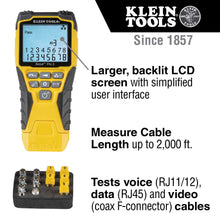 Klein Tools VDV501-851 Cable Tester Kit with Scout Pro 3 & Klein Tools VDV500-820 Cable Tracer with Probe Tone Pro Kit & Klein Tools VDV226-110 Ratcheting Modular Data Cable Crimper