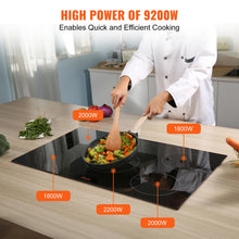 VEVOR Built-in Induction Electric Stove Top 30 Inch,5 Burners Electric Cooktop,9 Power Levels & Sensor Touch Control,Easy to Clean Ceramic Glass Surface,Child Safety Lock,240V