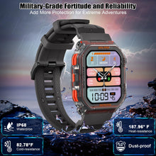 XSCQ Military Smart Watch for Men (Answer/Make Calls), 1.75'' Smart Watch for Android and iPhone, Fitness Watch with 100+ Sports Modes, IP68 Waterproof, GPS/Heart Rate/Sleep/Stress, Watches for Men