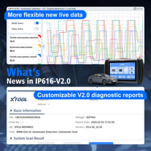 XTOOL IP616 V2.0 OBD2 Scanner Diagnostic Tool with 31+ Resets, Lifetime Free Update Scanner for Car, CAN FD & DoIP, ECU Configuration, Full Systems Scan Tool for All Vehicles, Android 10