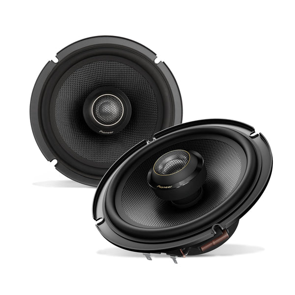 Pioneer TS-Z65F, 2-Way Coaxial Car Audio Speakers, Full Range, Open & Smooth Sound Quality, Easy Installation and Enhanced Bass Response, Black 6.5” Round Speakers