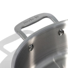 Made In Cookware - 6 Quart Stainless Steel Rondeau Pot w/Lid - 5 Ply Stainless Clad - Professional Cookware - Crafted in Italy - Induction Compatible