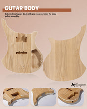 Leo Jaymz DIY Electric Bass Guitar Kits - Roasted Ash Wood Body, Maple Neck and Laurel Wood Fingerboard - Fully Components Included