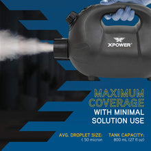 XPOWER F-8 ULV Cold Fogger, Mist Blower, and Sprayer for Cleaning, Disinfecting, Pest Control and Odor Elimination, 20+ Ft. Spray Distance, 0.8 L Tank Capacity