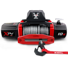 X-BULL Winch-10000 lb. Load Capacity Electric Winch Kit -12V Synthetic Rope Winch,Waterproof IP67 Electric Winch with Hawse Fairlead-Grey Rope