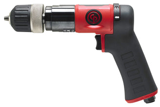 Chicago Pneumatic CP9287C - Air Power Drill, 3/8 Inch (10 mm), Keyless Chuck, Pistol Handle, 0.62 HP / 460 W, Stall Torque 4.1 ft. lbf / 5.5 NM, 3000 RPM, Hand Drill, Power Tools & Home Improvement