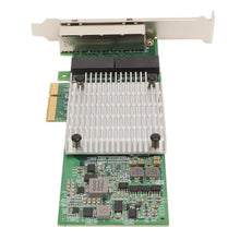 PCIEx4 Card, 4 Port Gigabit Ethernet Adapter for I350 Chip, Large Heat Sink, RJ45 Interface for Desktop Computers with Gold Pins