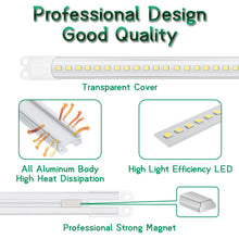 Superiorly 4FT Magnetic LED Troffer Retrofit Kit, 36W, 150LM/W Super Bright, 5000K Daylight White, 2x4 Panel Light Tube Retrofit Kit, Crystal White, 4 Pack, Quick Easy Install