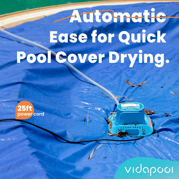 Vidapool 1/2 HP Pool Cover Pump Automatic On Off, Submersible Sump Pump Inground/Above Ground, 2169 GPH Water Removal Pump with 25 Feet Power Cord for Swimming Pool, Pond, Basement, Window Well