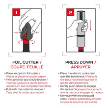 Peugeot - Elis Touch Electric Corkscrew - Rechargeable Bottle Opener with Battery and Charging Base, Stainless Steel, 10.6 inches