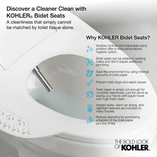 KOHLER 8298-0 PureWash E590 Elongated Bidet Toilet Seat, Heated Bidet, Bidets for Existing Toilets, Nightlight, Self-Cleaning Nozzle, White