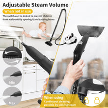 Steam Cleaner,Multipurpose Neat Canister Steamer with 21 Accessories, 5 Mins Heating with 1.5L Tank,Rolling Cleaning Machine for Carpet, Floors,Windows,Mirrors,Glass and Cars (White1)