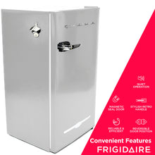 Frigidaire Retro Compact Fridge with Chiller, 3.2 cu ft Countertop Fridge with Built-In Bottle Opener, Compact Refrigerator for Office, Bedroom, Dorm Room or Cabin - 16.5