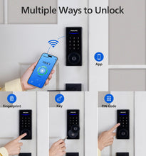 Philips Wi-Fi Smart Door Lock, Keyless Entry Door Lock with App Control,Fingerprint ID,Auto Lock,Keypad Deadbolt with Wi-Fi Bridge Adaptor,Smart Locks for Front Door-Matte Black