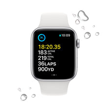 Apple Watch SE (2nd Gen) [GPS 44mm] Smart Watch w/Silver Aluminum Case & White Sport Band - M/L. Fitness & Sleep Tracker, Crash Detection, Heart Rate Monitor, Retina Display, Water Resistant