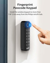 Philips WiFi Smart Lock with Fingerprint Keypad, Turn Your Existing Deadbolt into a Smart Door Lock, Built-in WiFi, APP Remote Control, Keyless Entry Door Lock, Auto-Lock, Lock Status Logging, Black