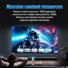 Smart Mini Projector with Android 11.0,2025 Upgraded Portable Projector 1080P 4K Full HD with WiFi 6 and BT5.2,90°Retractable Stand, Auto Keystone Home Projector for Phone/TV Stick/Laptop