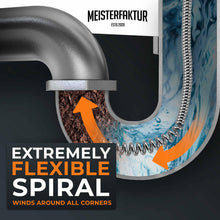 Meisterfaktur drain snake 3.0 [100 FT] - extremely long - Ideal plumbing snake for heavy & deep blockages - The drain auger for real do-it-yourselfers! (100 FT - 1/2 inch)