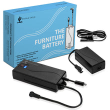 The Blue Cactus Company Two Universal Battery Packs for Reclining Furniture with LCD Display - Wireless 2500mAh Rechargeable Battery Packs with One Charger and Power Cord Combo