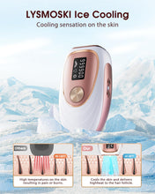 LYSMOSKI Laser Hair Removal for Women and Men, Ice-Cooling IPL Hair Removal Device for Armpits Legs Arms Face Bikini Line, Nearly Painless, Effective & Long-Lasting Hair Removal from Home, Gold