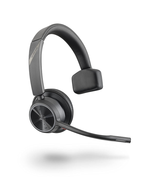 Poly - Voyager 4310 UC Wireless Headset (Plantronics) - Single-Ear Headset w/Mic - Connect to PC/Mac via USB-A Bluetooth Adapter, Cell Phone via Bluetooth - Works with Teams (Certified), Zoom & More