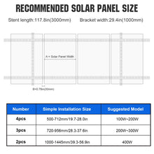 ECO-WORTHY Adjustable Multi-Pieces Solar Panel Mounting Brackets Kit System for 1-4pcs Solar Panels Solar Ground Mount