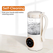 8-in-1 Automatic Soy Milk Maker with Self-Cleaning, 1400ml Large Capacity for Almond, Coconut, Oat Milk, Baby Food, Juice, 16 Stainless Blades, 24H Delay Timer