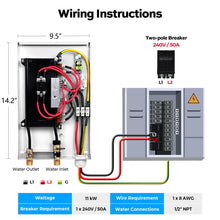 Tankless Water Heater Electric, ORBEK 11kW 240V, 1-2 Points of Use On Demand Instant Hot Water Heater, with LED Digital Display, ETL Certification, Self Modulating