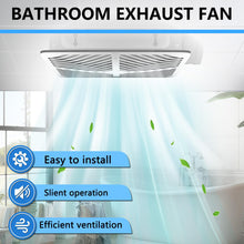 FICBXRA Bathroom Exhaust Fan White Ceiling Mount Ventilation Fan 200-230 CFM 1.5 Sones 6 Inches Duct Energy-Saving Bathroom Ventilation and Exhaust Fan