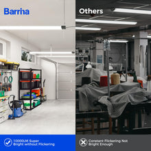 Barrina BS84 LED Shop Lights for Workshop 4FT, 84W, 10000LM, 5000K Utility Shop Lights, Pull Chain ON/Off, Hanging or Flush Mount, ETL, 10 Packs