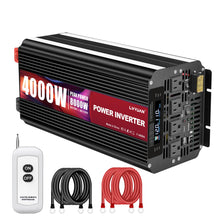 LVYUAN 4000 Watt Power Inverter 12V to 110V with 4 AC Outlets, LCD Display, Wireless Remote Control, Car Power Inverter for Car, RV, Truck, Off Grid Solar System, Camping