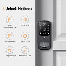 Video Smart Lock with Doorbell, 6 in 1 Keyless Entry Door Lock, Built-in WiFi Camera Deadbolt Lock for Front Door, Fingerprint, Keypad Code, App Control, Voice Control, Auto Lock, IP65, Video Calling