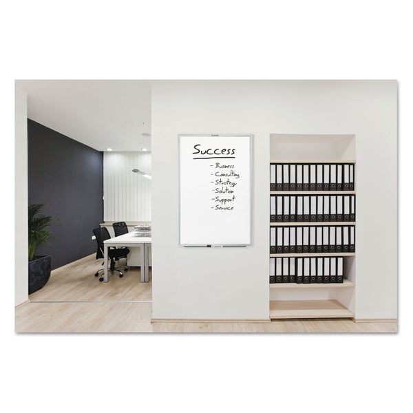 Quartet Whiteboard, Dry Erase Board, Magnetic, 8' x 4', Nano-Clean Surface Resists Ink Stains, Accessory Tray and 1 Dry Erase Marker, Silver Aluminum Frame (SM538)