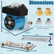 Frutlait Hot Water Recirculating Pump, 100W Circulator Pump with 304 Stainless Steel Sensor Valve, for Electric Water Heater System, Includes Programmable Timer, 2 Supply Lines, and Complete Kit