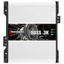 Taramps Bass 3k 1 Channel of 1 Ohm 3000 watts RMS Class D Amplifier Mono Subsonic Filter Low Pass Car Audio 14.4 VDC Highest Technology, Monoblock White Amplifier High Technology Max Power Amp