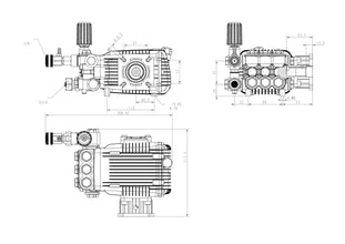 Canpump CF 3030 G: 3000 psi @ 3.1 US gpm, 3/4-in Shaft Pressure Washer Pump