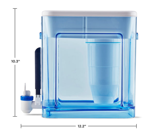 ZeroWater 22-Cup Ready-Read 5-Stage Water Filter Pitcher Dispenser with 5-Stage 0 TDS Zero Water Filter – IAPMO Certified to Reduce Metals, Chlorine, Lead, Chromium, and Forever Chemicals PFOA/PFOS