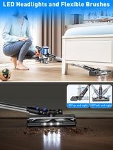 Cordless Vacuum Cleaner, 30Kpa 8-in-1 Stick Vacuum with LED Display & 3 Cleaning Modes, 45-Minute Runtime & Detachable Battery, Lightweight Vacuum Cleaner for Home Hardwood Floors Carpets and Pet Hair