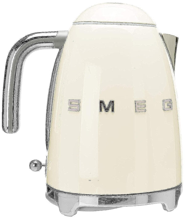 SMEG 50's Retro Style Electric Water Kettle with Automatic Shutoff, Removable Base, and Water Indicator, KLF03CRUS, Cream