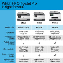 HP OfficeJet Pro 9125e All-in-One Printer, Color, Printer-for-Small Medium Business, Print, Copy, scan, fax,Touchscreen; Smart Advance Scan, 3 months of Instant Ink included