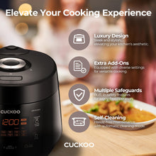 CUCKOO CRP-PK1001S 10-Cup (Uncooked) / 20-Cup (Cooked) Heating Pressure Rice Cooker & Warmer with Nonstick Inner Pot, 13 Menu Options, Fuzzy Logic Tech, Auto Clean (Black)