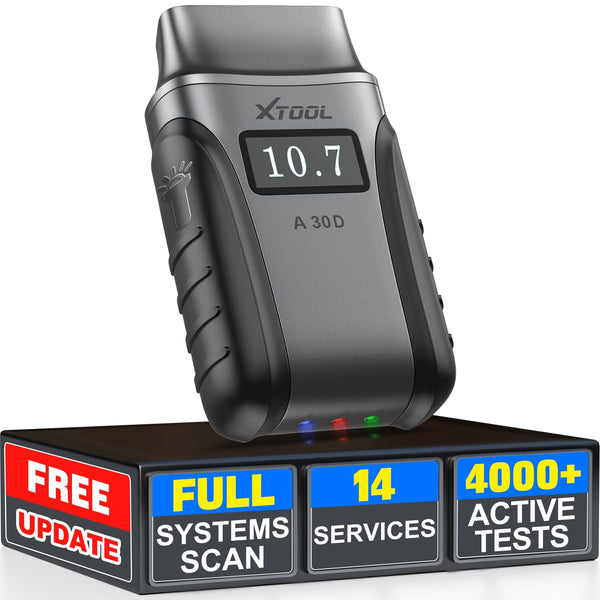 Wireless OBD2 Scanner, XTOOL Anyscan A30D Bidirectional Scan Tool, Full Systems Car Scanner, 16 Services, ABS Bleed, Injector Coding, Oil EPB BMS SAS TPMS Reset, for iPhone and Android