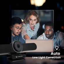 TONGVEO 4K Webcam Conference Call TV Room Web Camera with Dual Microphones &Speaker, | All-in-One USB Video Camera, 116° Wide Angle, AI Auto Framing | Compatible with MS Teams, Zoom, OBS