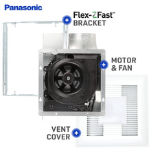 Panasonic FV-0510VSCL1 WhisperValue DC Ventilation Fan with Light and Condensation Sensor for Humidity Control - 50-80-100 CFM - Bathroom Wall Fan