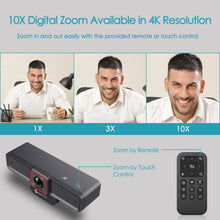 Angetube 4K AI Webcam: AI-Trackig Web Camera Dual AI Noise-Cancelling Microphones - HDR-Enabled, USB 3.0, Remote Control, Sony_Sensor, Adjutable Field of View, Work with Teams, Zoom, Webex